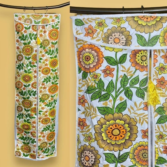 v i n t a g e :: MCM Floral Vinyl Hanging Closet Dress Storage - Picture 15 of 15